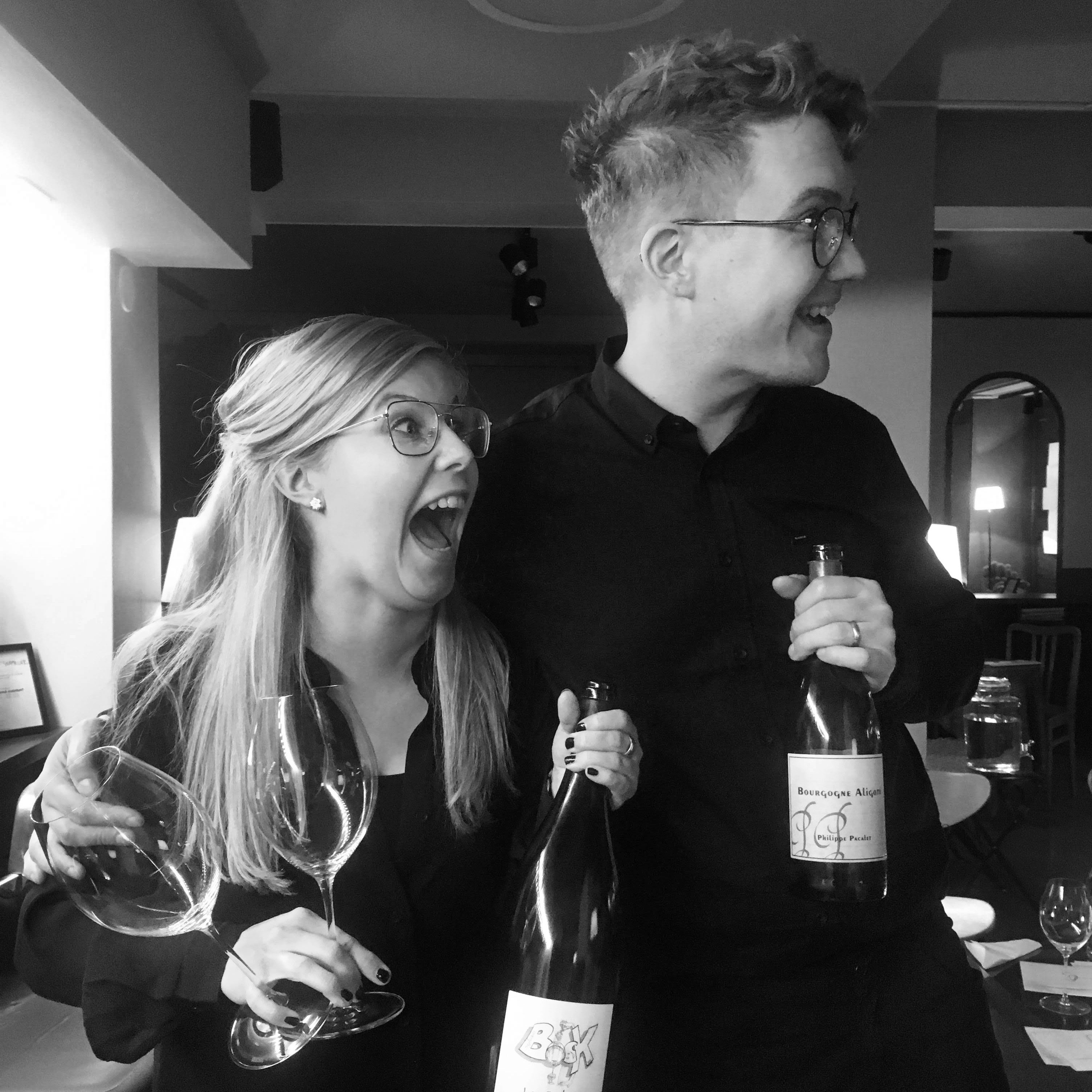 Jaakko Jokio ja Laura Hiidenmaa Wondering Sommelier -projektin yhteydessä